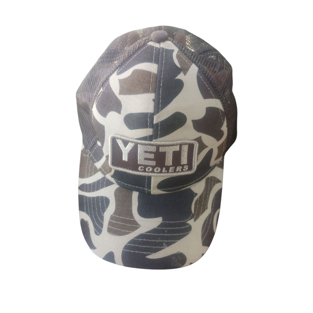 YETI COOLERS Camouflage Adjustable Mesh Snapback Baseball Hat Cap Breathable